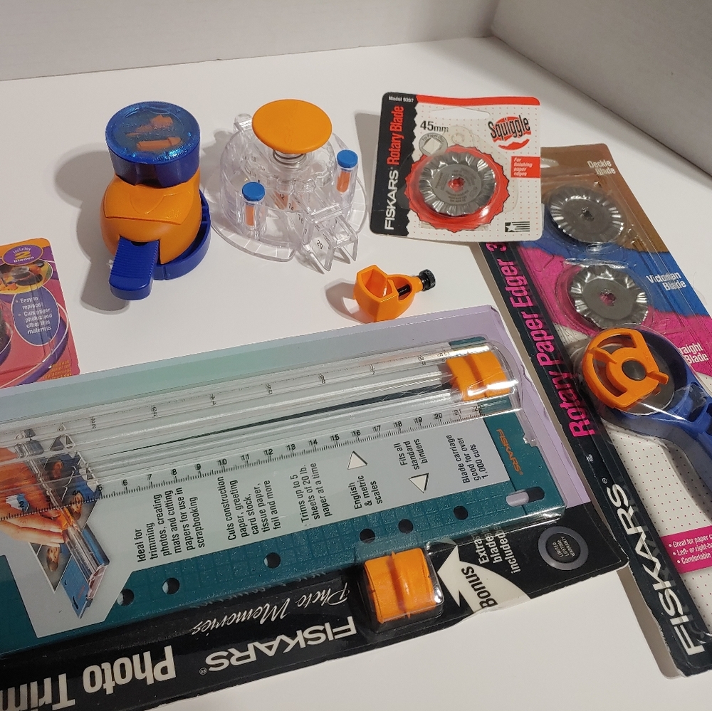 Assorted scrapbooking items